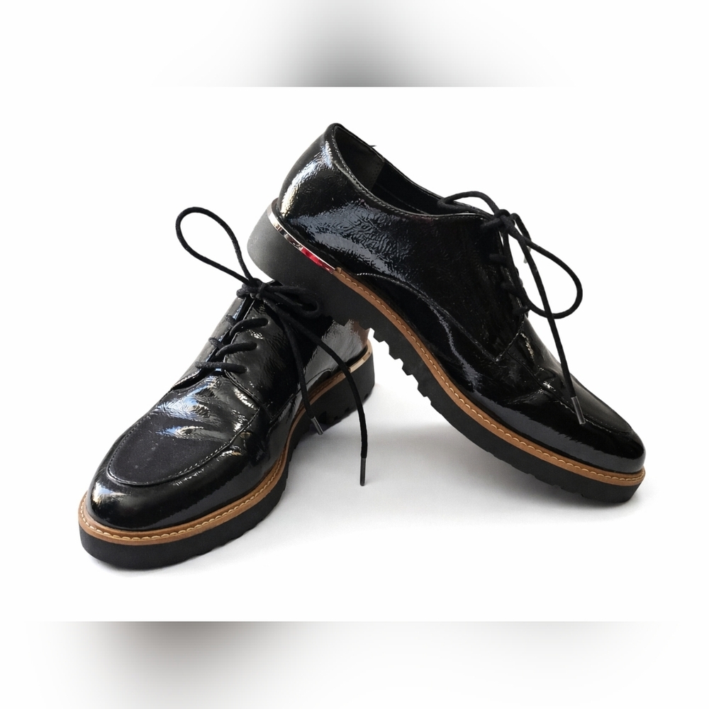 Franco Sarto Charles Oxfords Black And Brown Shoes US 8 Womens - Picture 3 of 8